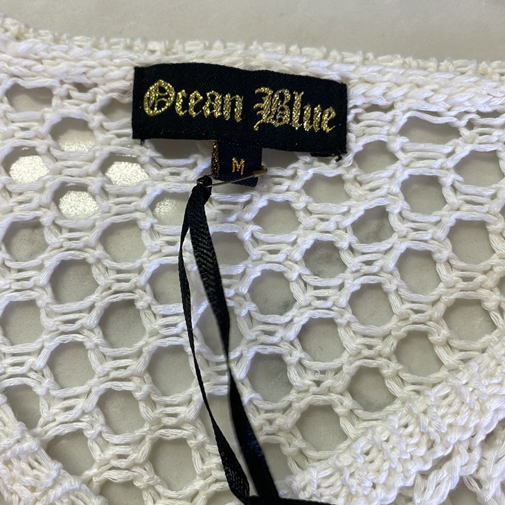 NWT Ocean Blue Crochet Cover up Dress Size Med - Picture 3 of 7